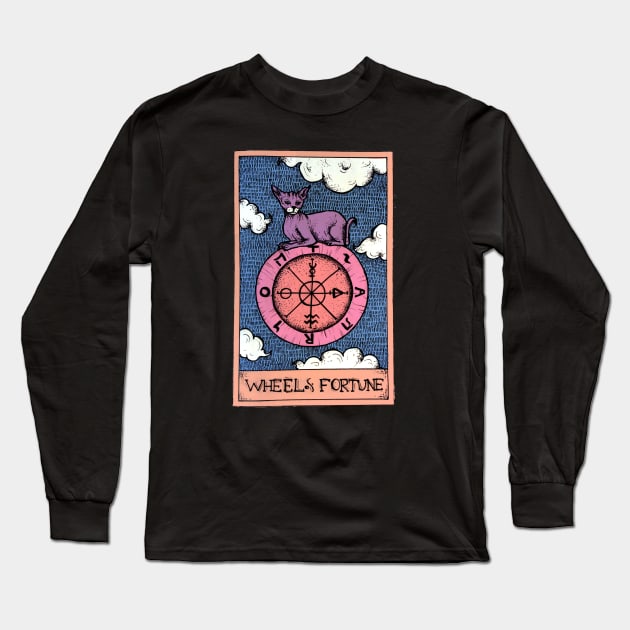 Wheel And Fortune Long Sleeve T-Shirt by dezintegracija